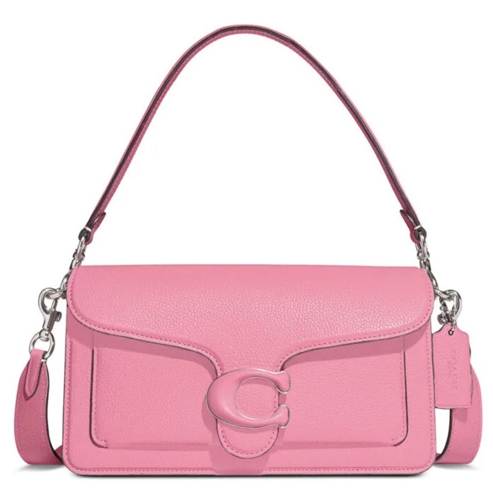Coach Tabby 26 Flower Pink Polished Pebble Leather Shoulder Bag